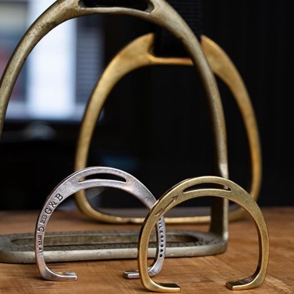 NWT Giles & Brother Gold Stirrup Cuff Bracelet - Picture 4 of 4